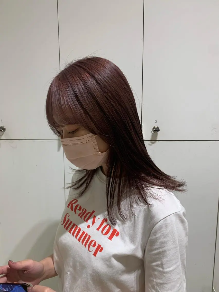 ミディアム カラー カット 透明感カラー🫧 nanohaのヘアスタイル