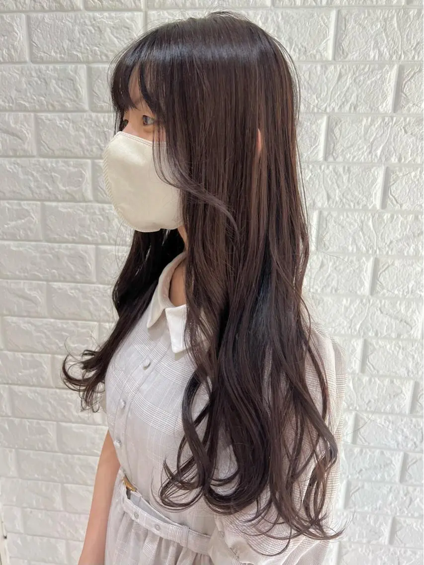 ロング カラー ベージュカラー ブラウンカラー ショコラグレージュ チョコレートブラウン ココアベージュ 艶髪 ♡Tomiyaのヘアスタイル