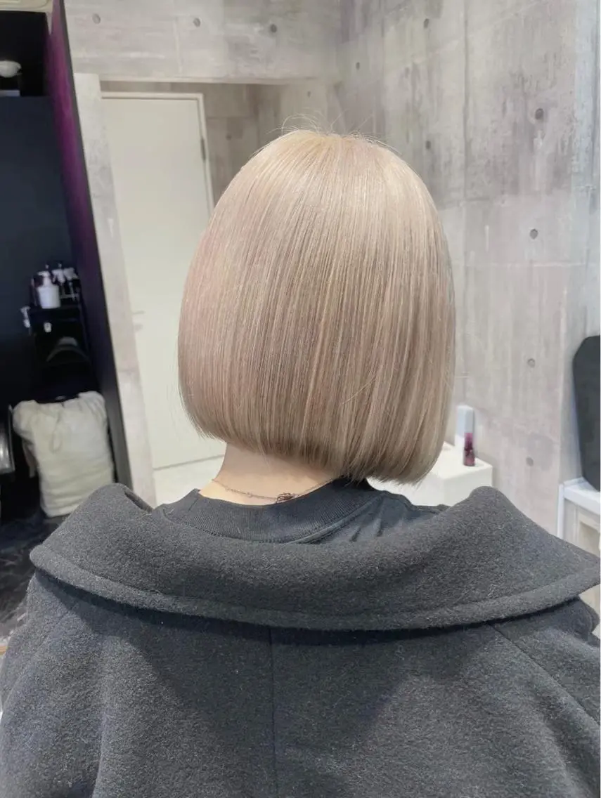 ミディアム カラー 🧸赤み消し🐾 ラベンダ/ミルクティのヘアスタイル