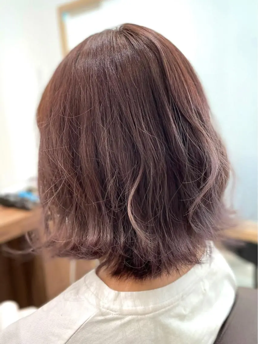 ミディアム カラー ピンクカラー ナカタケ ユウのヘアスタイル