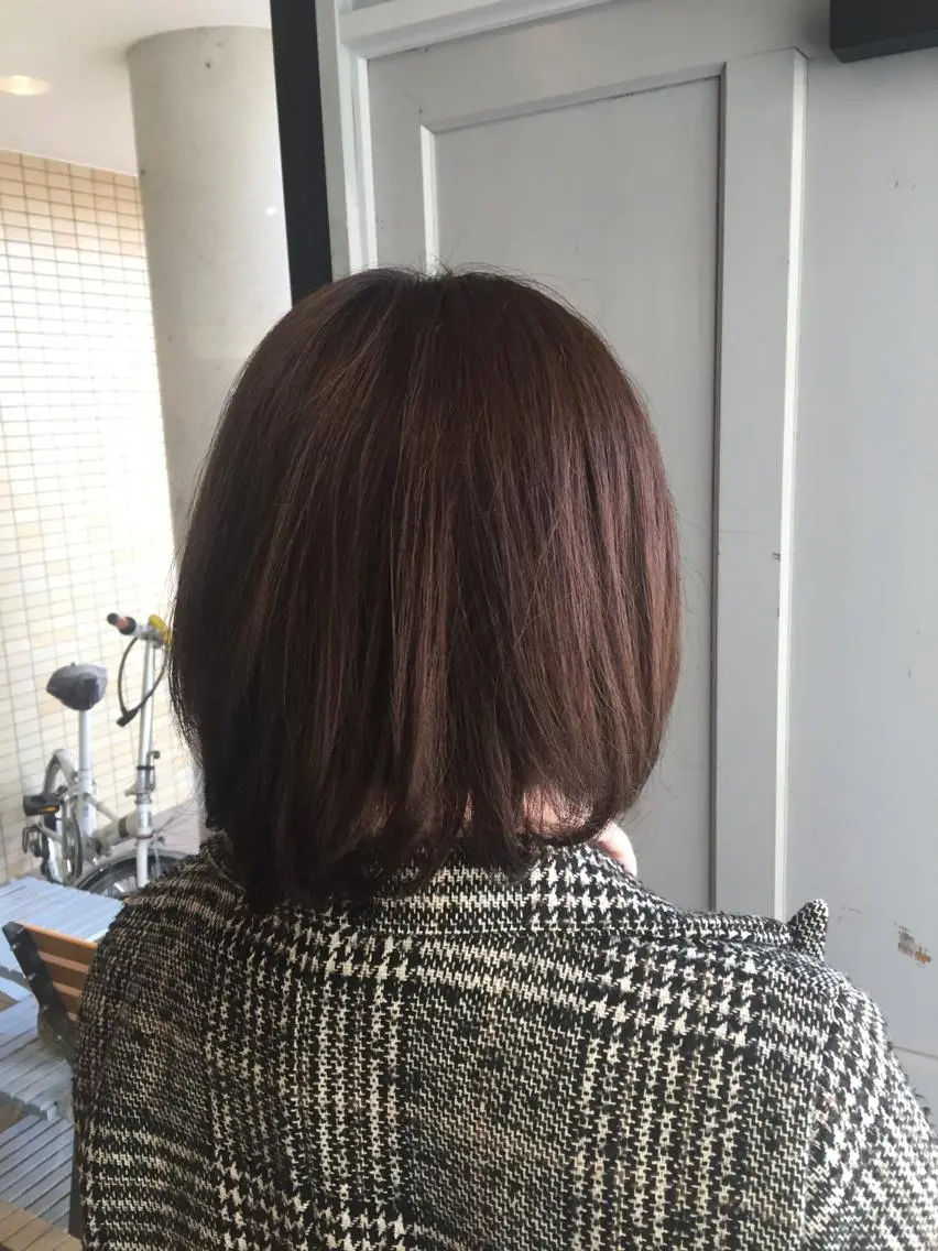 ミディアム カラー ブラウンカラー ハイトーンカラー ナチュラルブラウン ツキダテ ユイのヘアスタイル