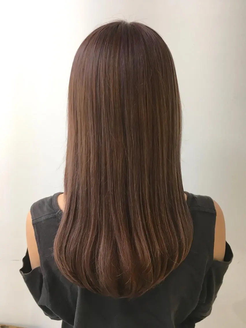 ロング カラー ベージュカラー ピンクカラー ピンクベージュ ヘアカラー トリートメント ヘアセット yoshi ☆のヘアスタイル