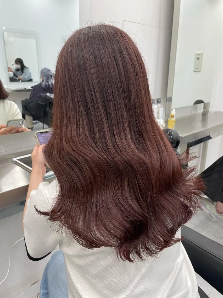 ロング カラー ヘアアレンジ 縮毛矯正/髪質改善/ ブリーチ毛/木元渓太のヘアスタイル