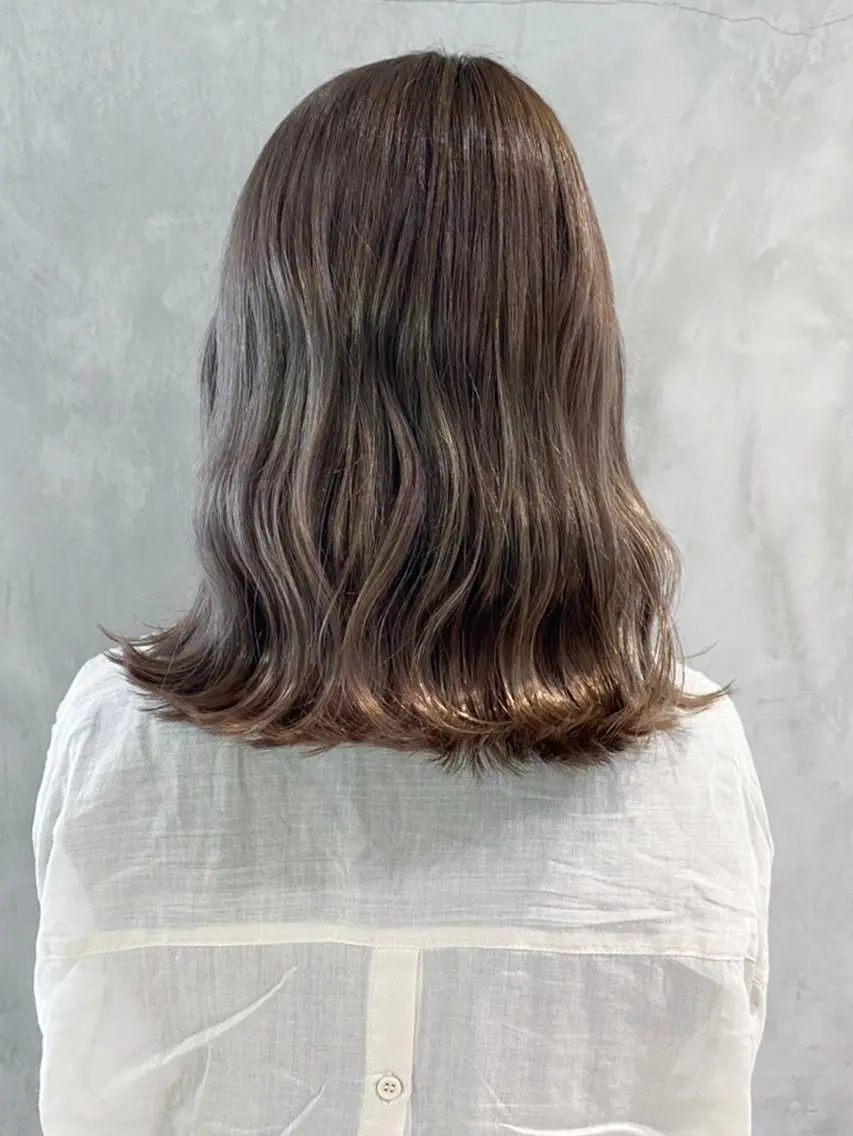 セミロング カラー パーマ ヘアアレンジ ベージュカラー ブラウンカラー ブラウンベージュ ITbyALBUM 浦和店のヘアスタイル