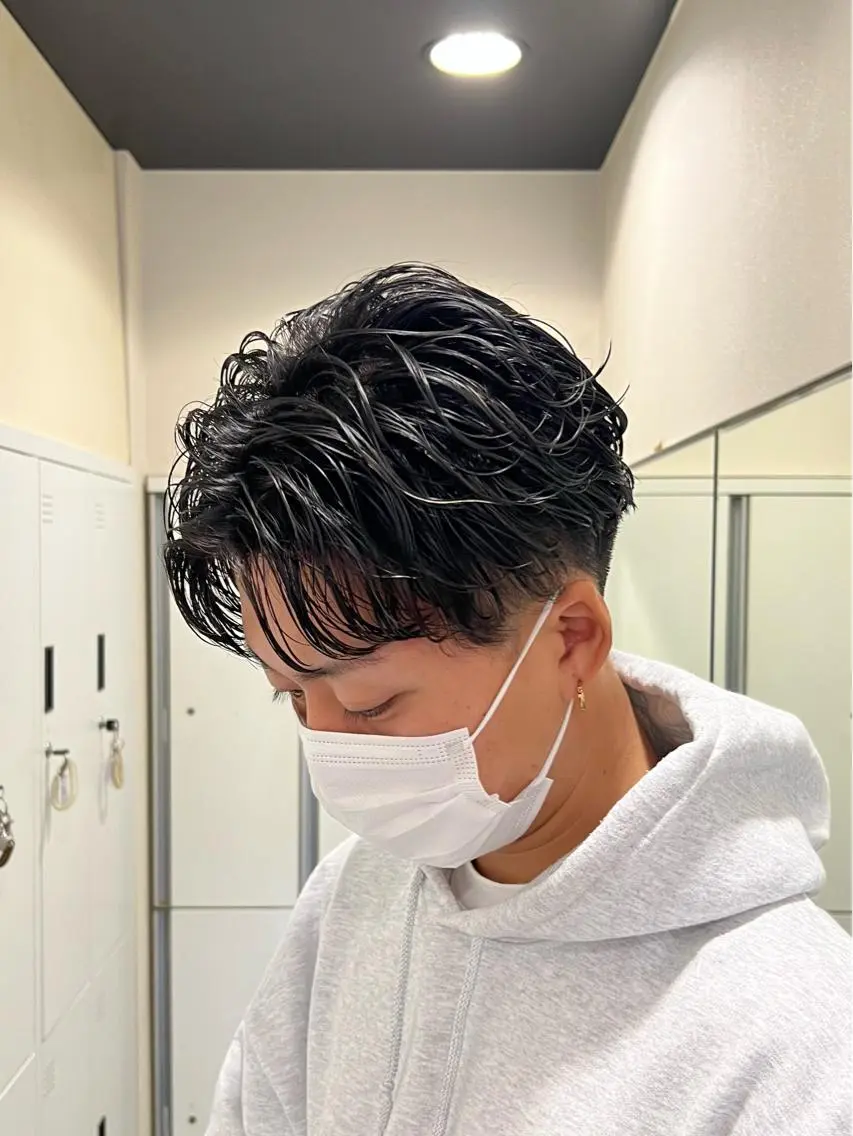 ショート パーマ メンズ メンズパーマ ニュアンスパーマ 茅ヶ崎パーマ特化/ スパイラル/ハルキのヘアスタイル