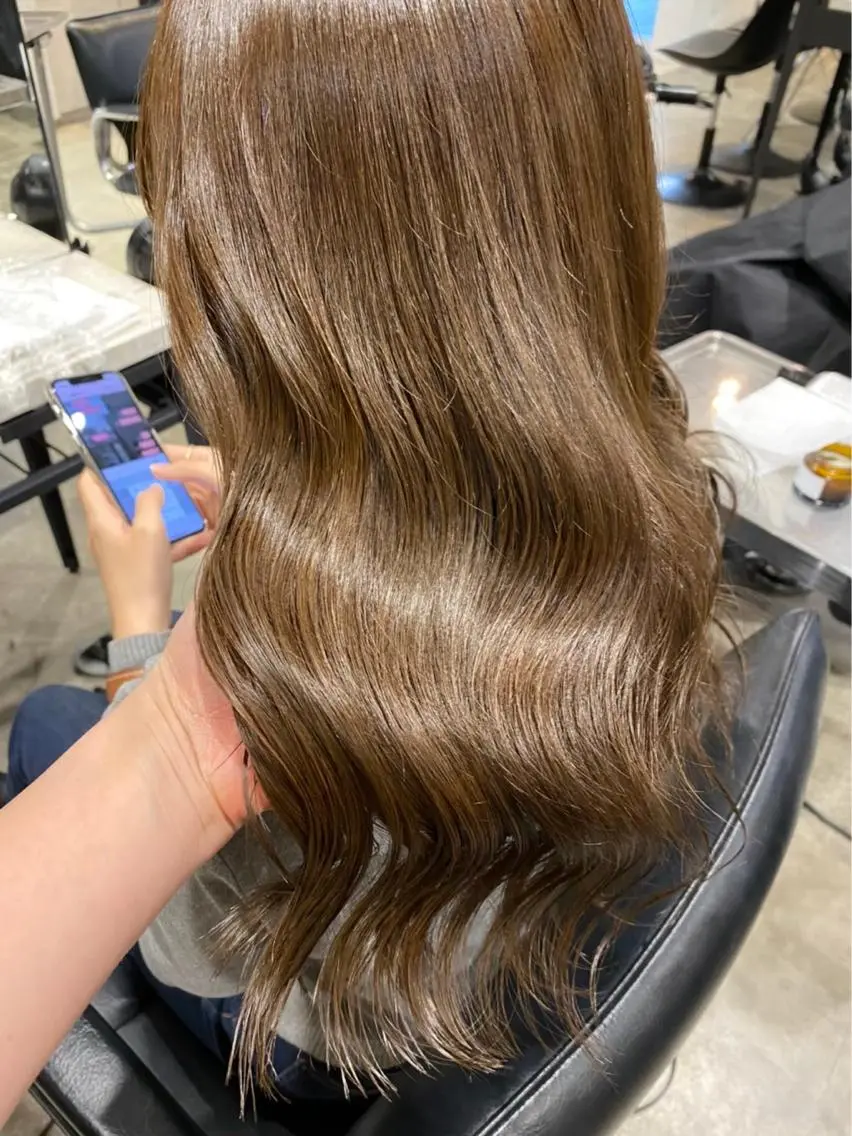 セミロング カラー 縮毛矯正 増子 祐太朗のヘアスタイル