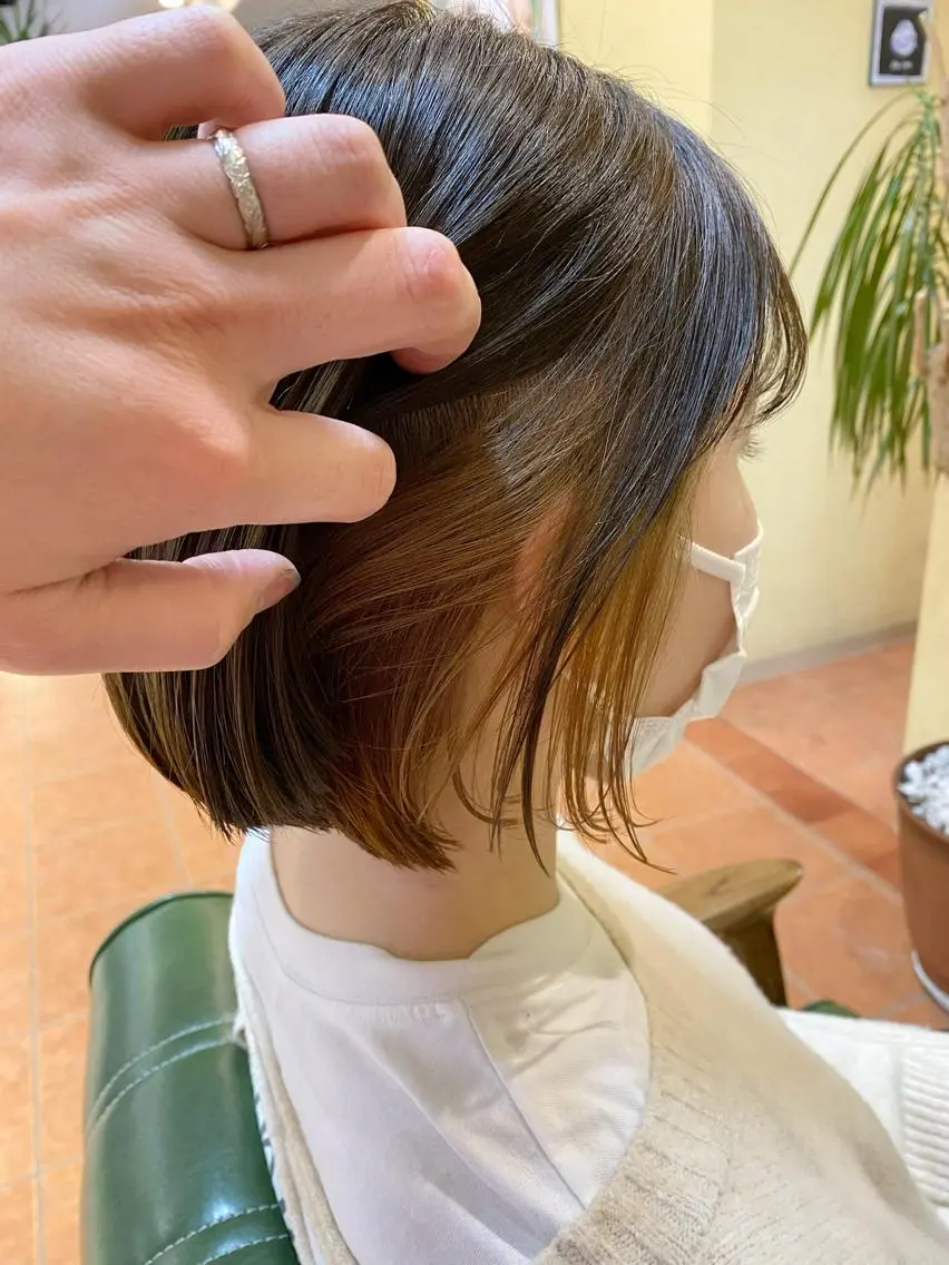 ショート カラー ヘアカラー トリートメント 石井 佑樹のヘアスタイル