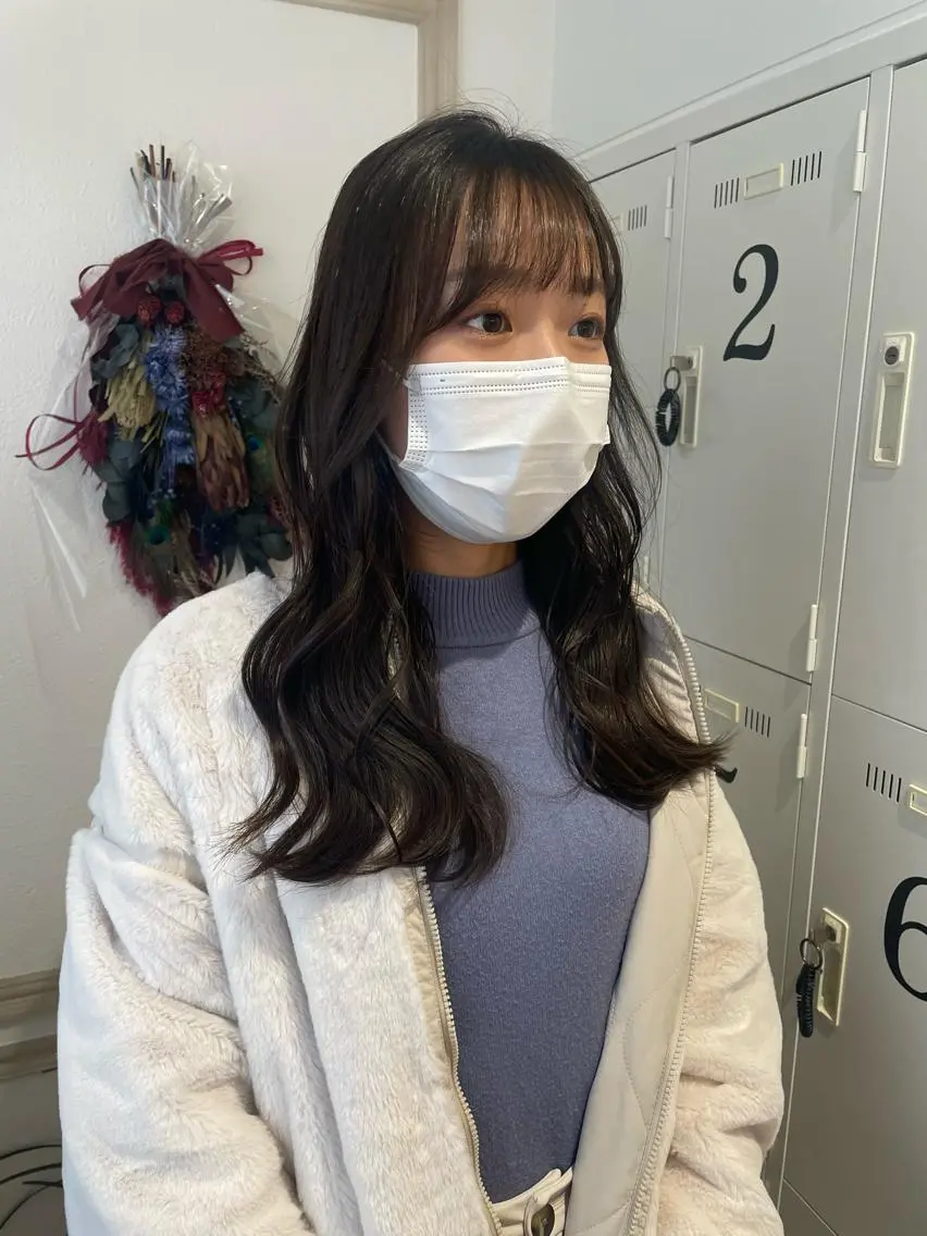 ロング カラー パーマ ヘアアレンジ キッズ ネイル マツエク・マツパ アイブロウ belta.🌱 安藝夏花🌻のヘアスタイル
