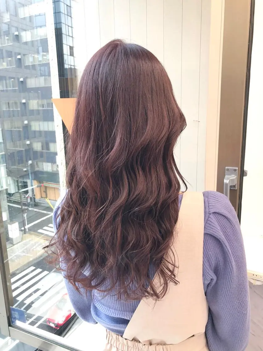 セミロング カラー パーマ ヘアアレンジ メンズ キッズ ネイル マツエク・マツパ 上品＆韓国風 🥀海心🥀のヘアスタイル