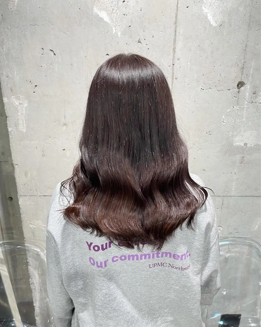 ミディアム カラー カット ヘアカラー トリートメント ヘッドスパ ヘアセット ベージュカラー💖 やすひろのヘアスタイル