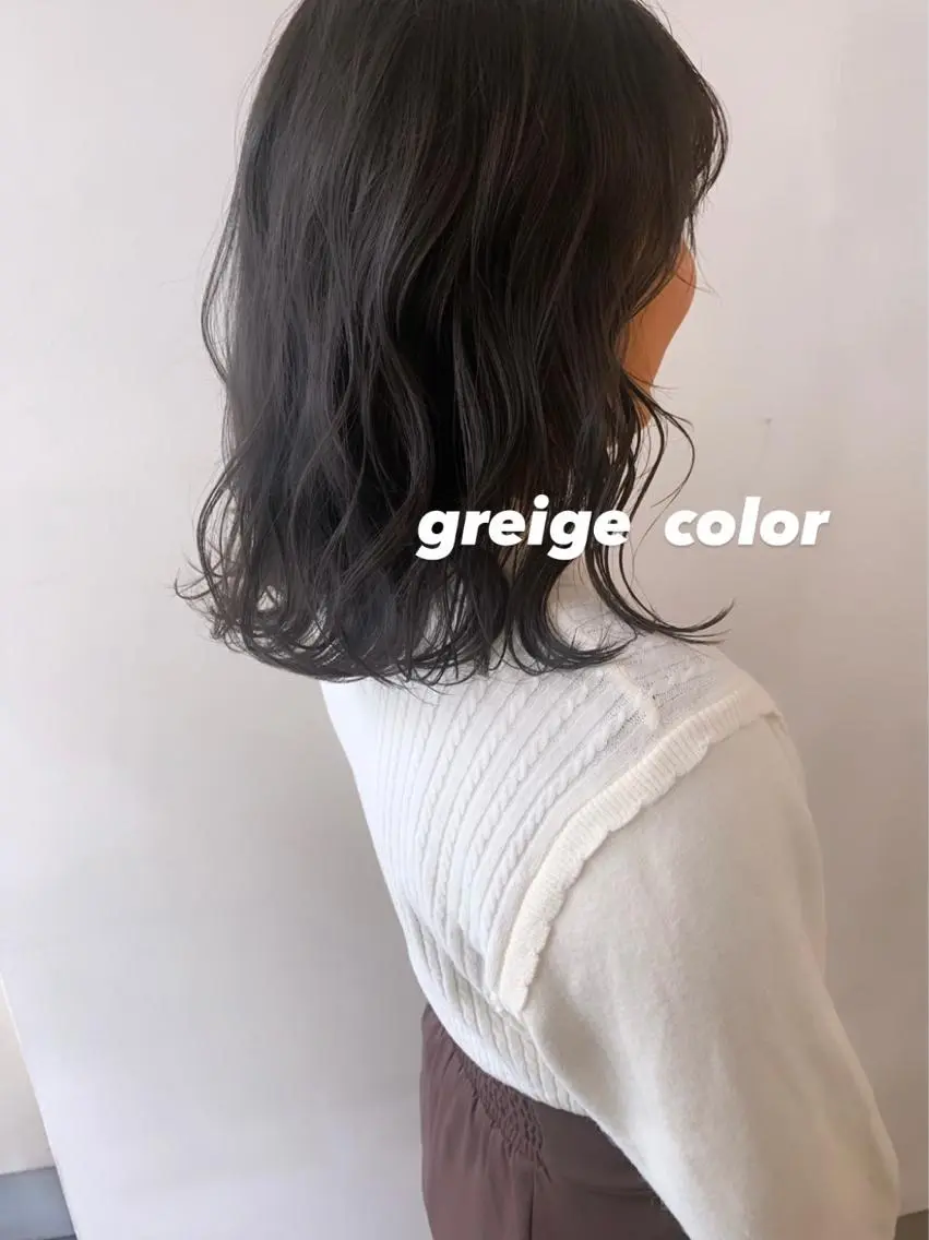 セミロング カラー ヘアアレンジ グレージュ 🌟アレンジが似合う カラー🌟Rumiのヘアスタイル