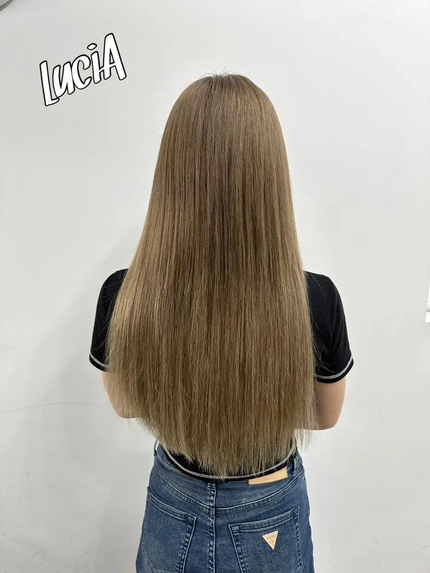 ロング カラー ヘアアレンジ ブリーチ エクステ 韓国風ヘア レイヤーカット エクステ7:30〜 LuciA\5900のヘアスタイル