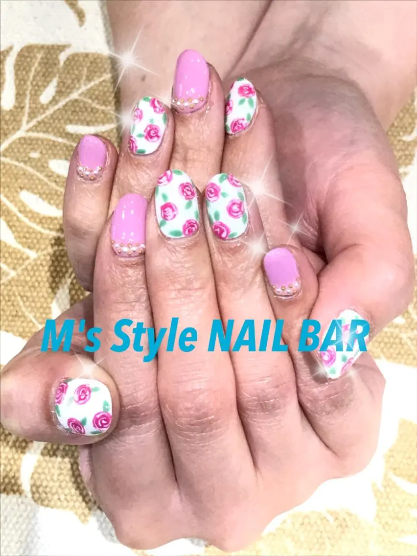 ネイル アートネイル 春ネイル ハンドネイル M's Style NAIL BARのネイルデザイン
