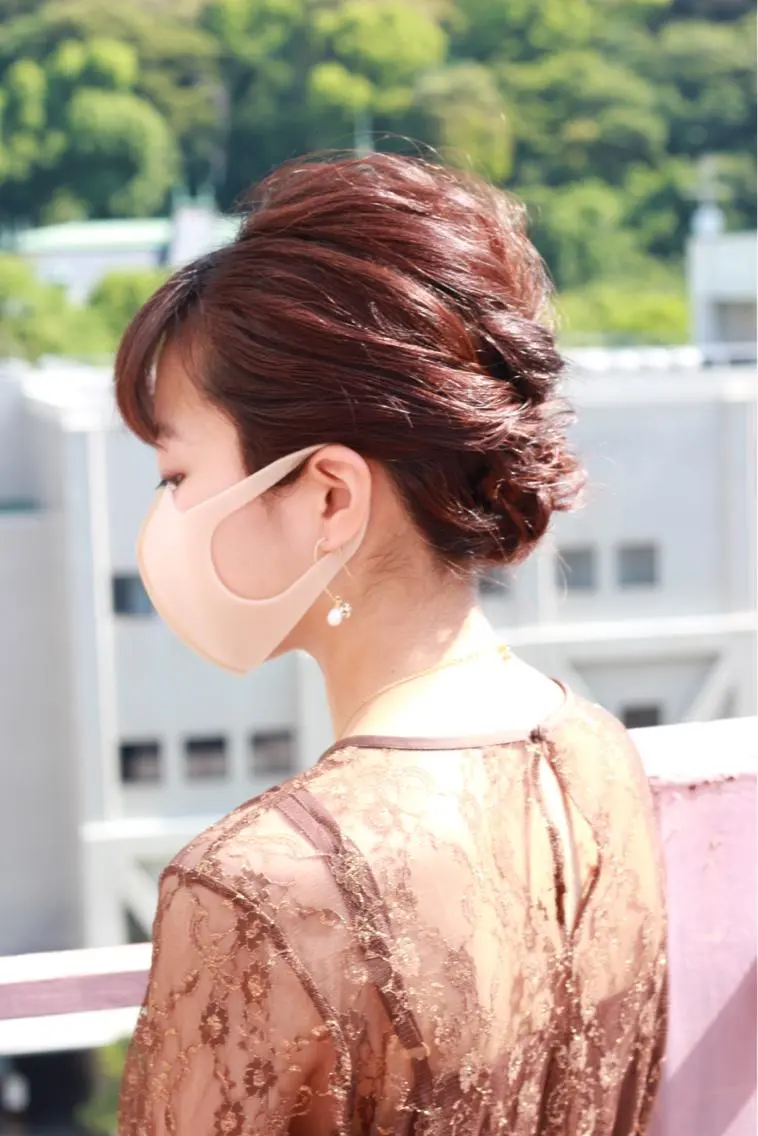 ミディアム ヘアアレンジ ヘアセット Viage （ビアージュ）のヘアスタイル