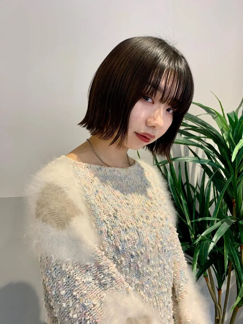 ショート カラー パーマ 🖤小顔ボブ/ウルフ レイヤー🖤山本諒のヘアスタイル