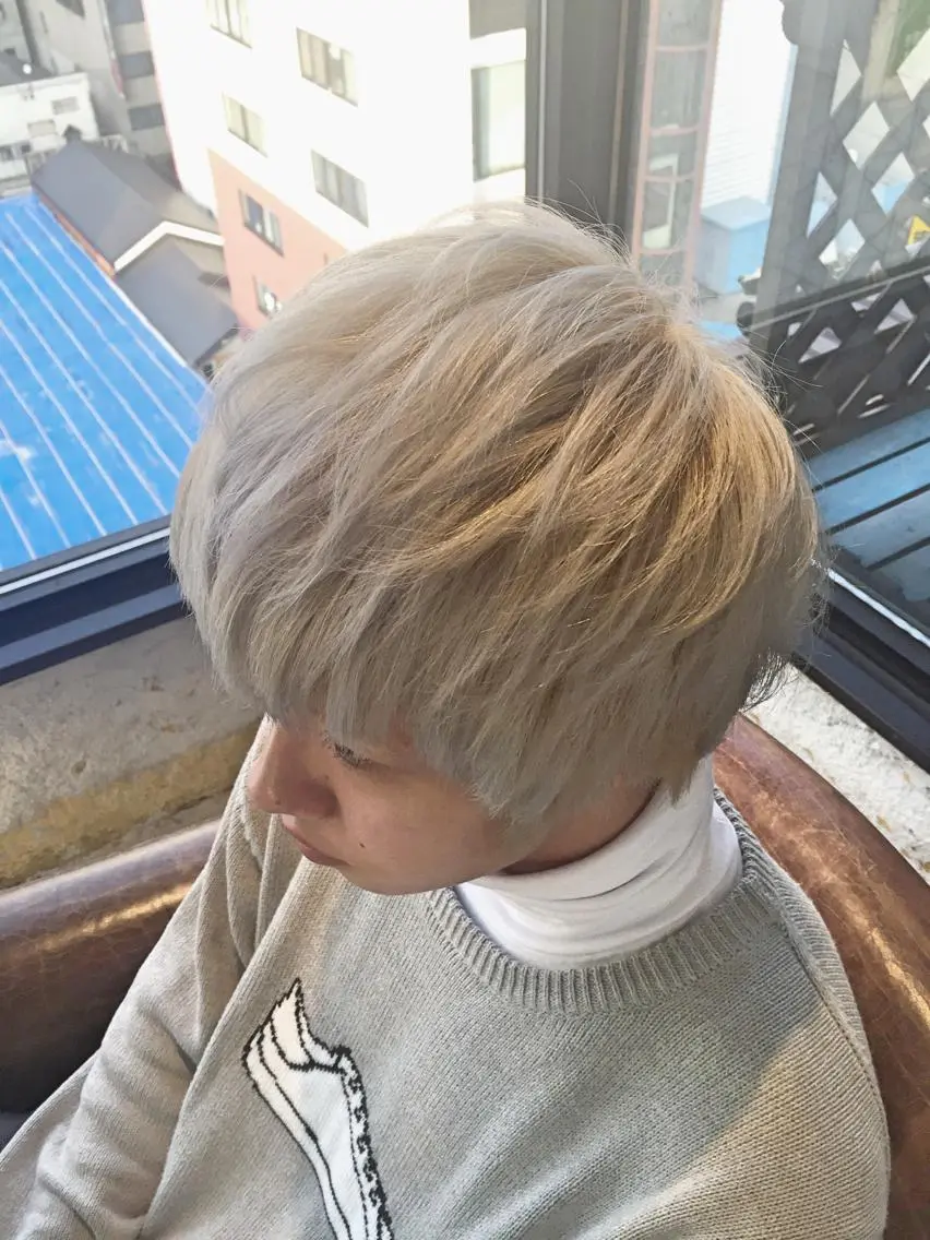 ショート カラー ヘアアレンジ メンズ 外国人風カラー カット kobayashi $hogoのヘアスタイル