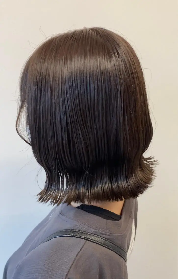 ショート カラー ボブ くびれヘア ヘアカラー 斎藤 仁のヘアスタイル