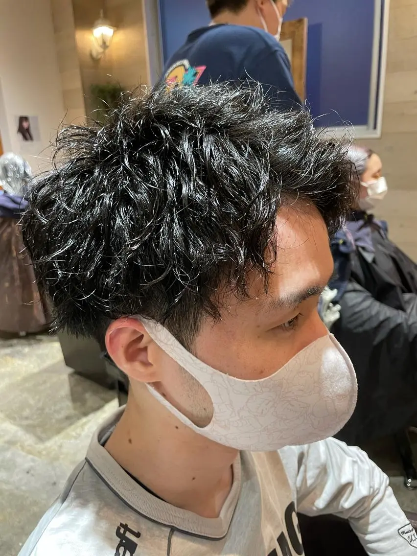 パーマ メンズ カット パーマ トリートメント 優真/難波で 1番パーマが上手いのヘアスタイル