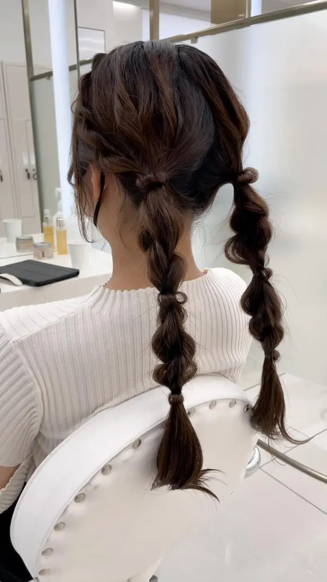セミロング ヘアアレンジ CARELLY Rukaのマツエク・マツパデザイン