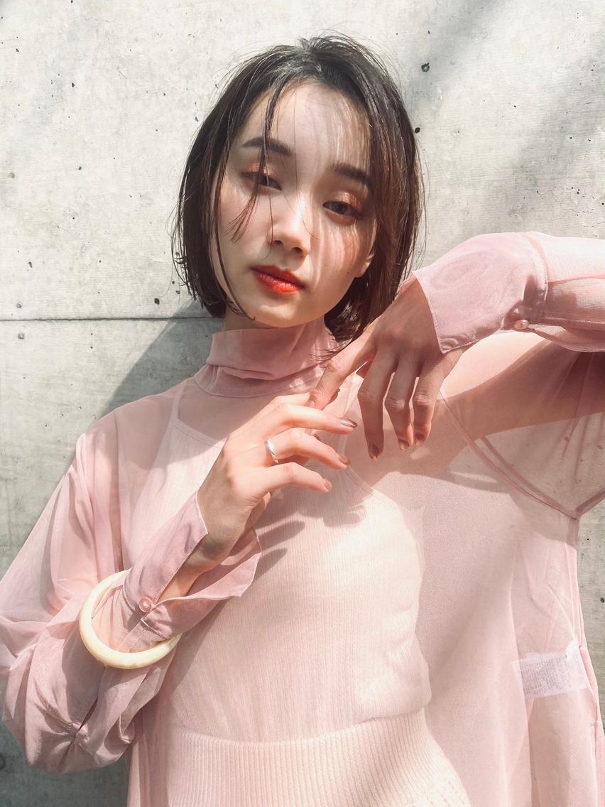 ミディアム カラー ヘアアレンジ ミディアムパーマ アクアカラー ダブルカラー グラデーションカラー ハイライトカラー トリートメント 💝髪質改善💝_ chlom🌸春🌸のヘアスタイル