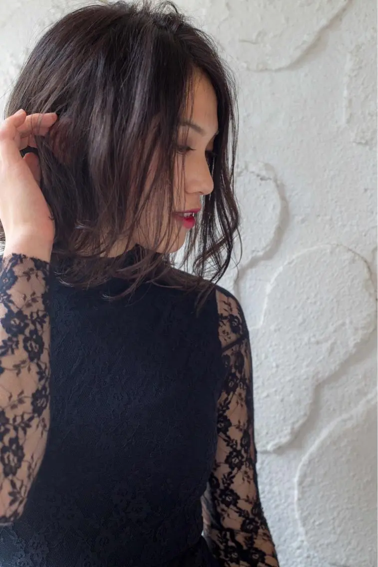 ミディアム カラー パーマ ヘアアレンジ メンズ ネイル マツエク・マツパ レイヤー&カラー 人気美容師倉崎涼のヘアスタイル