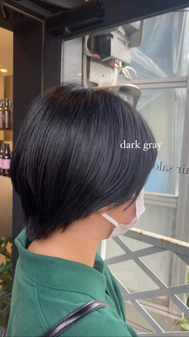 ショート ミオ💎ショート 透ける暗髪のヘアスタイル
