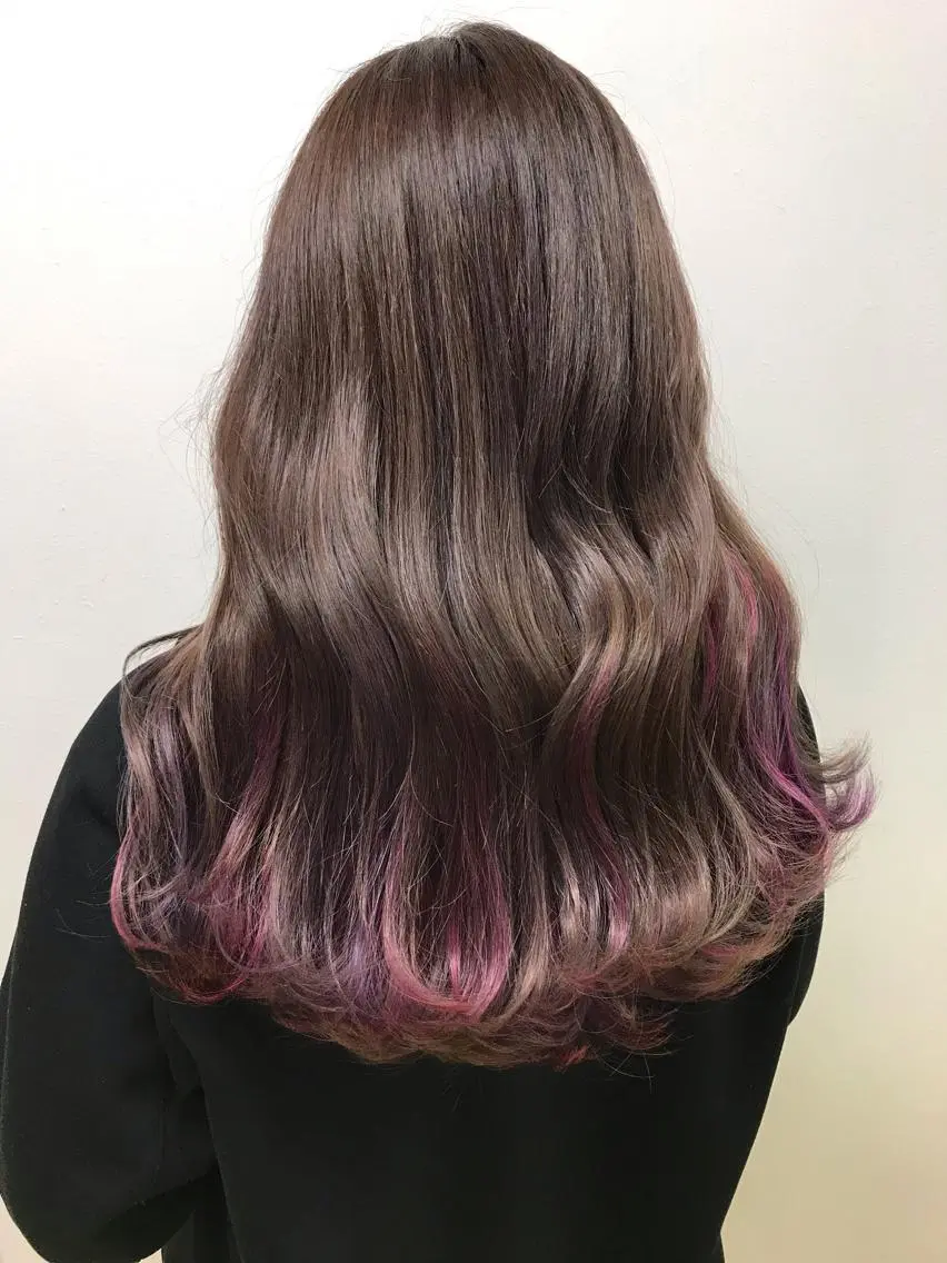 ロング カット ヘアカラー 藤中 隆悟のヘアスタイル