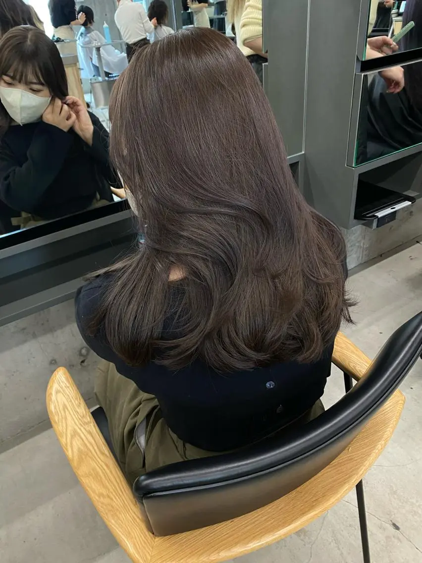 ロング カラー カット ヘアカラー トリートメント Saki/レイヤー/ 柔らかカラーのヘアスタイル