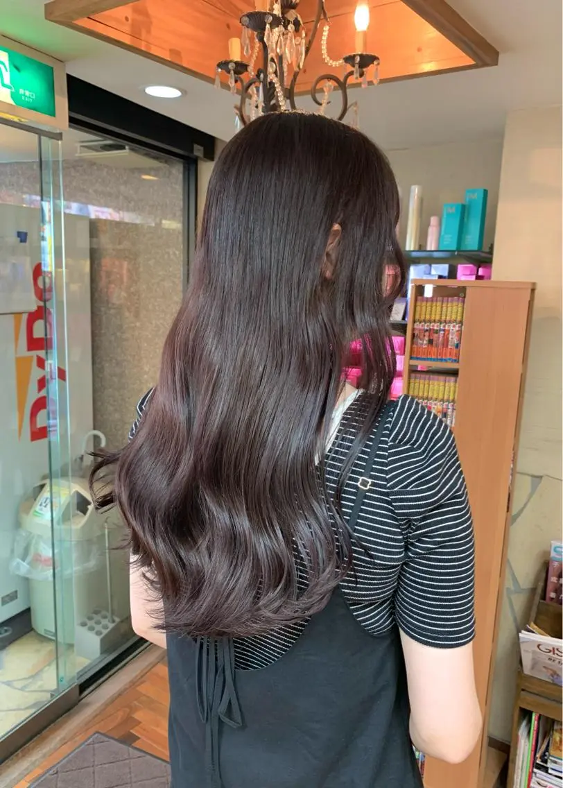 ロング カラー ブラウンカラー ラベンダーカラー 矢野 晃平のヘアスタイル