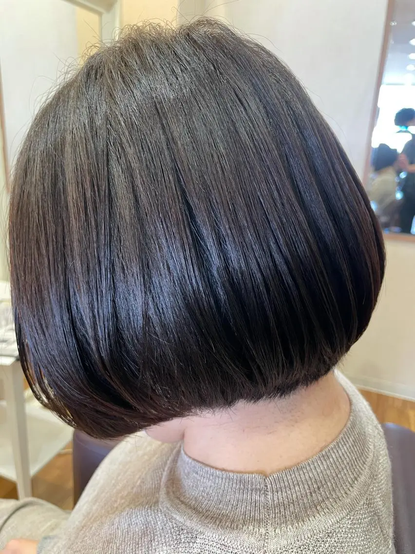 ショート カラー ケアカラー ボブ カット ヘアカラー ブレス渡辺 康介のヘアスタイル