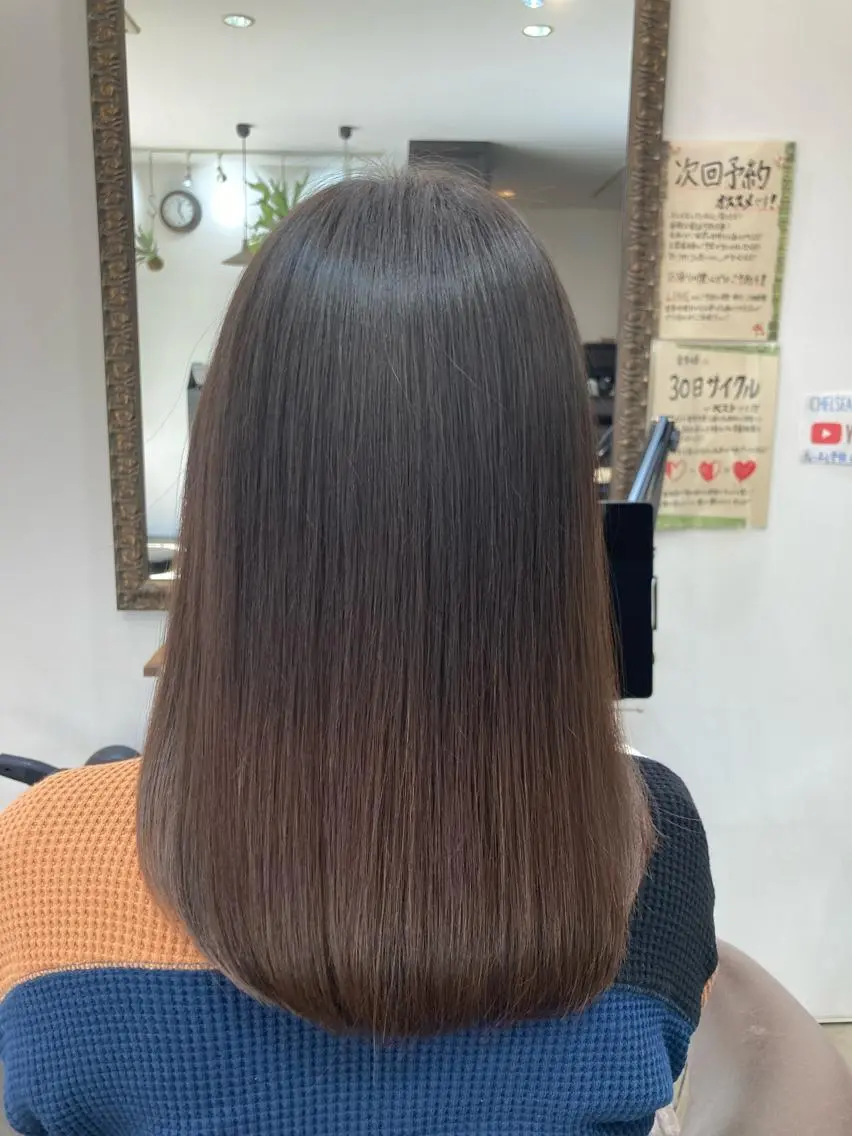ミディアム カラー 髪質改善 髪質改善NO1🏅 小川 綾子のヘアスタイル
