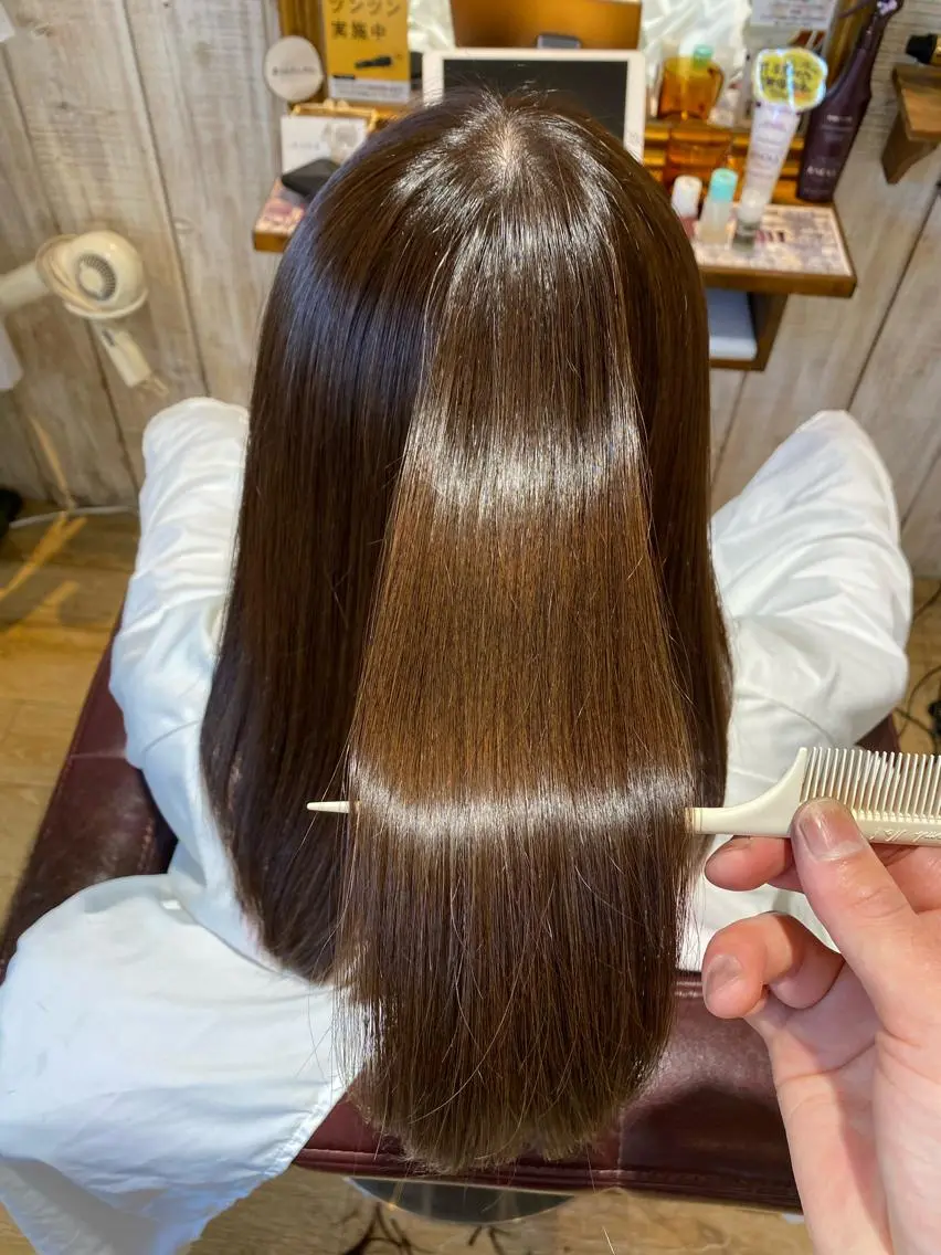 セミロング カラー カット ヘアカラー トリートメント ヘッドスパ 艶美髪マスター 店長✂︎YUKKEのヘアスタイル