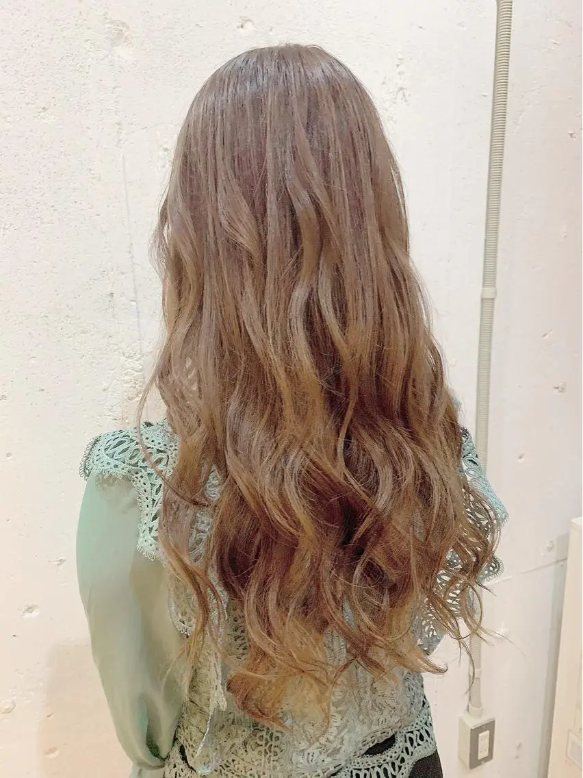 ロング カラー ベージュカラー ブリーチ ブラウンカラー ハイトーンカラー ハイトーンベージュ カット ヘアカラー 💛丁寧さNo.🥇 🧸片山智裕💛のヘアスタイル