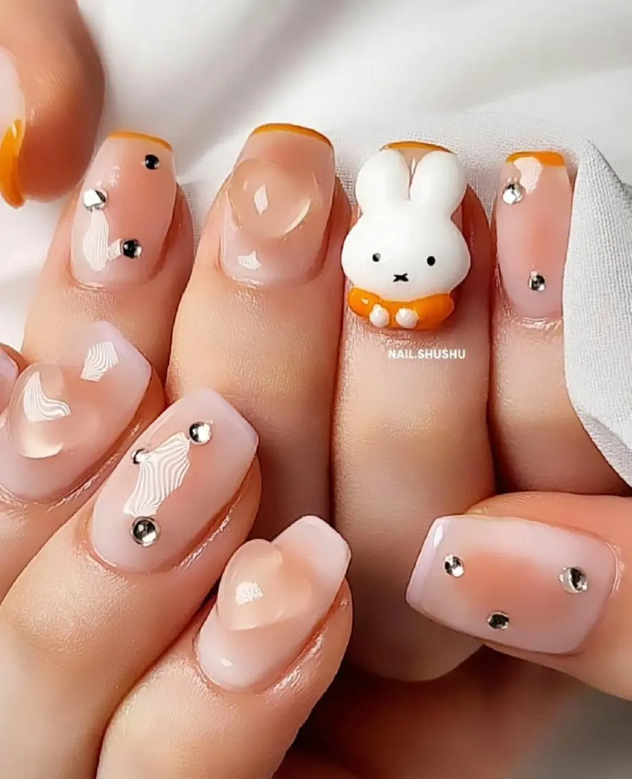 ネイル 持ち込み ニュアンスネイル ワンカラーネイル シンプルネイル 夏ネイル ハンドネイル 3dパーツ/流行り 👧shushu❤️のネイルデザイン