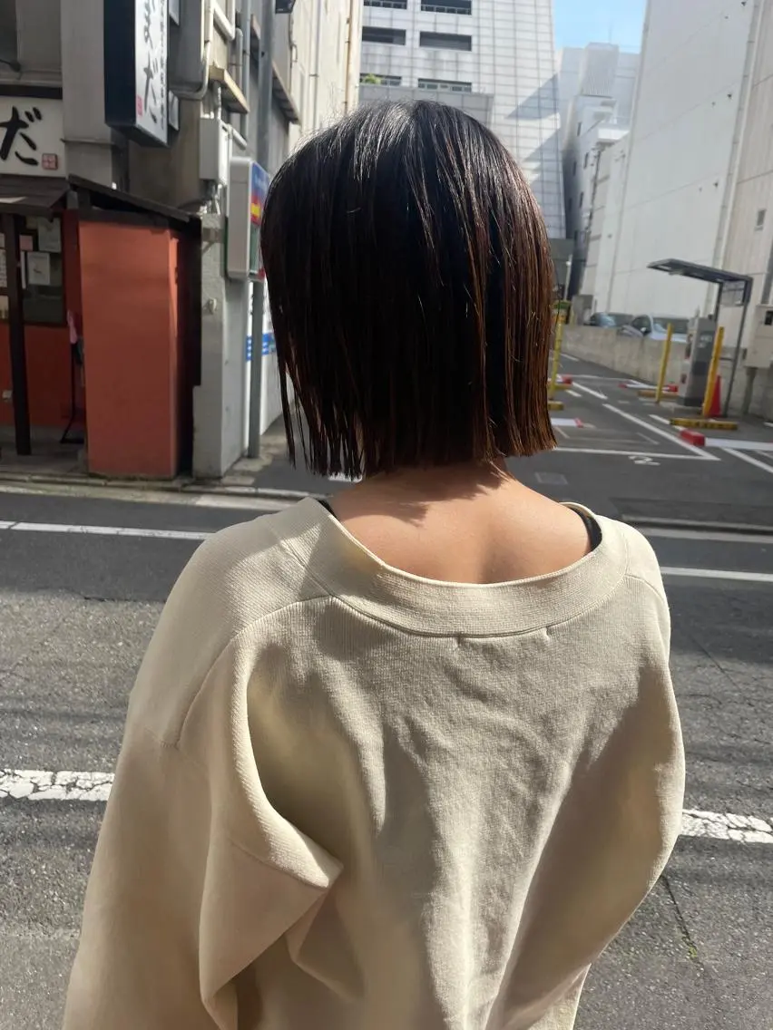ミディアム ボブ カット ヘアカラー トリートメント ayane⭐️ボブ・ ショート・パーマのヘアスタイル