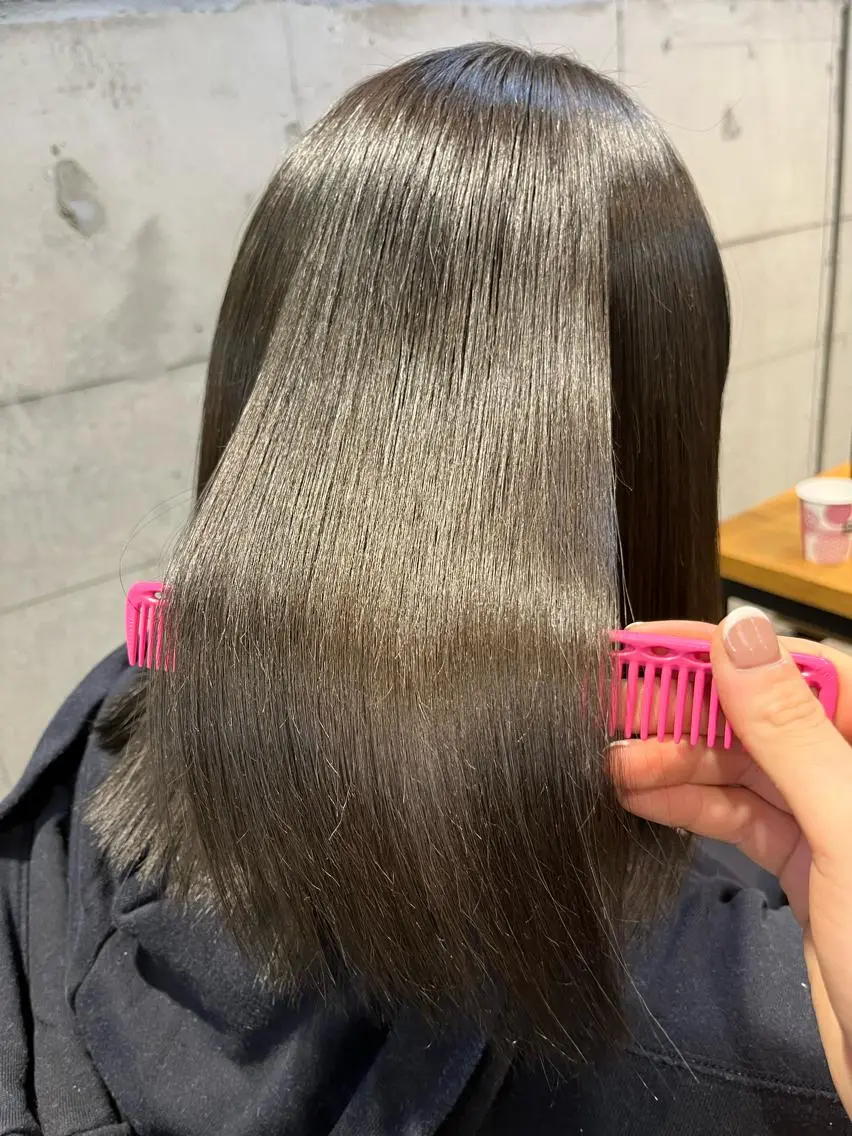 ミディアム 髪質改善 トリートメント ヘアカラー トリートメント ヘッドスパ 髪質改善 永田零亜のヘアスタイル