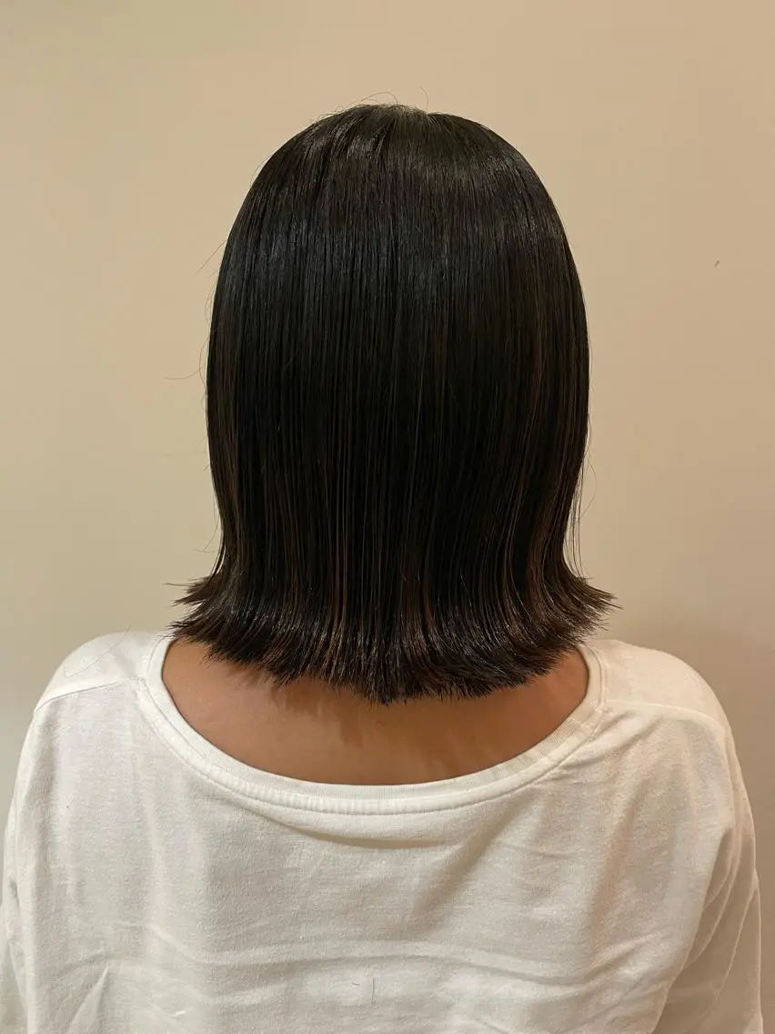 ミディアム 切りっぱなしボブ ボブ ボブカット 佐々木 祐太のヘアスタイル