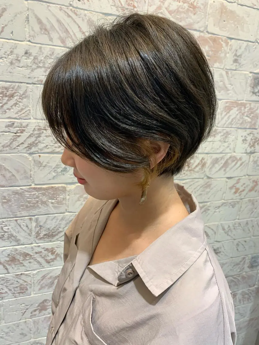 ショート カット ヘアカラー トリートメント 田中 亜沙美のヘアスタイル