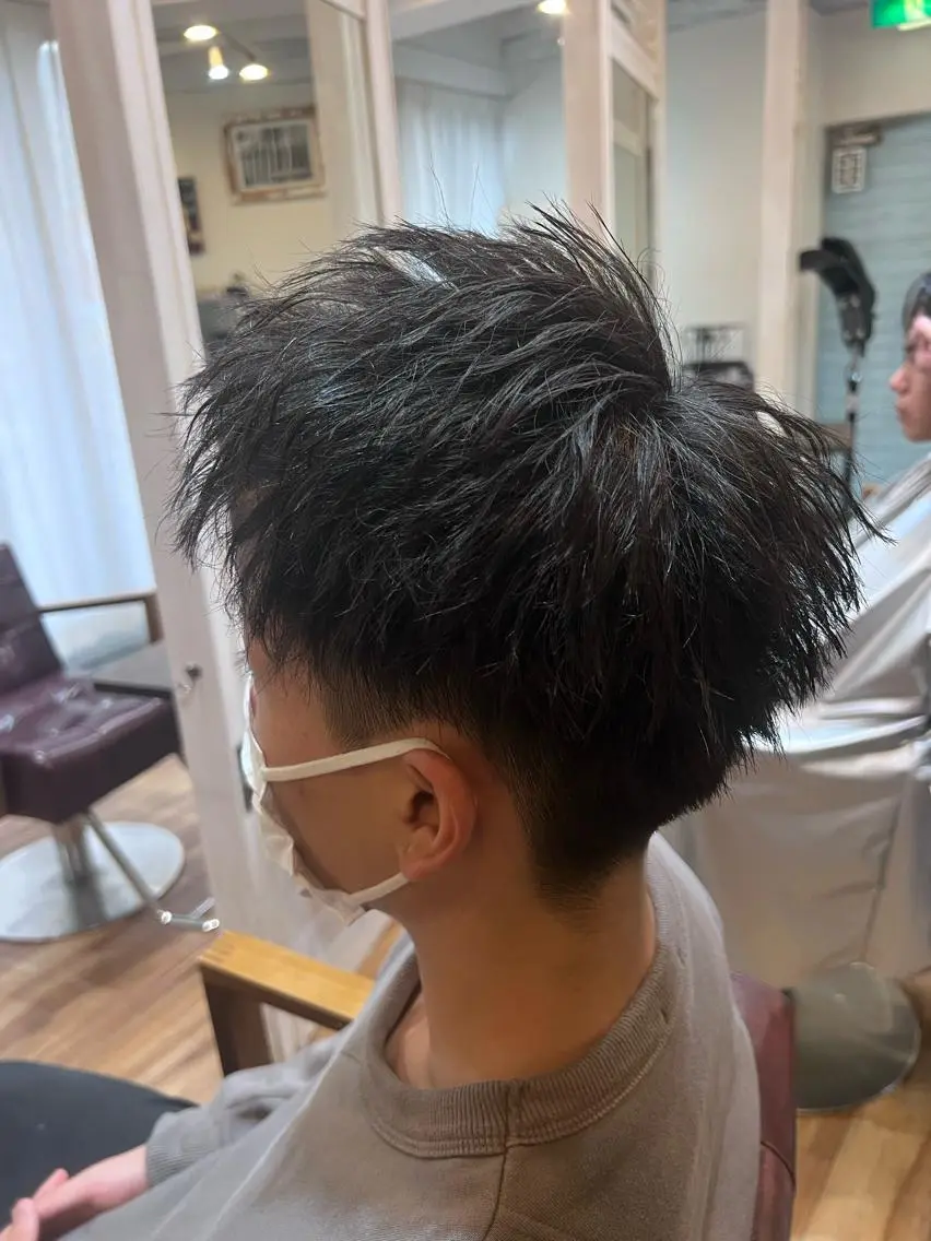 ショート メンズ カット ヘアセット Cecilhair なんば店    岩川のヘアスタイル