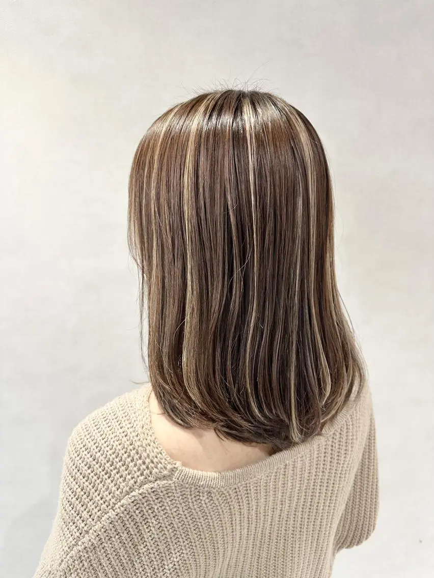 ロング カラー ヘアアレンジ 透明感カラー ハイライトカラー ハイライト 髪質改善 小顔カット カット ヘアカラー トリートメント 💎ハイライトカラー /髪質改善カラー💎のヘアスタイル