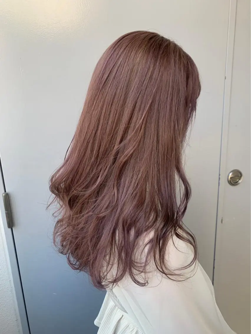 ロング カラー ヘアアレンジ ベージュカラー ピンクカラー ピンクベージュ 🐩推し活🐩 FUTABA🍒のヘアスタイル