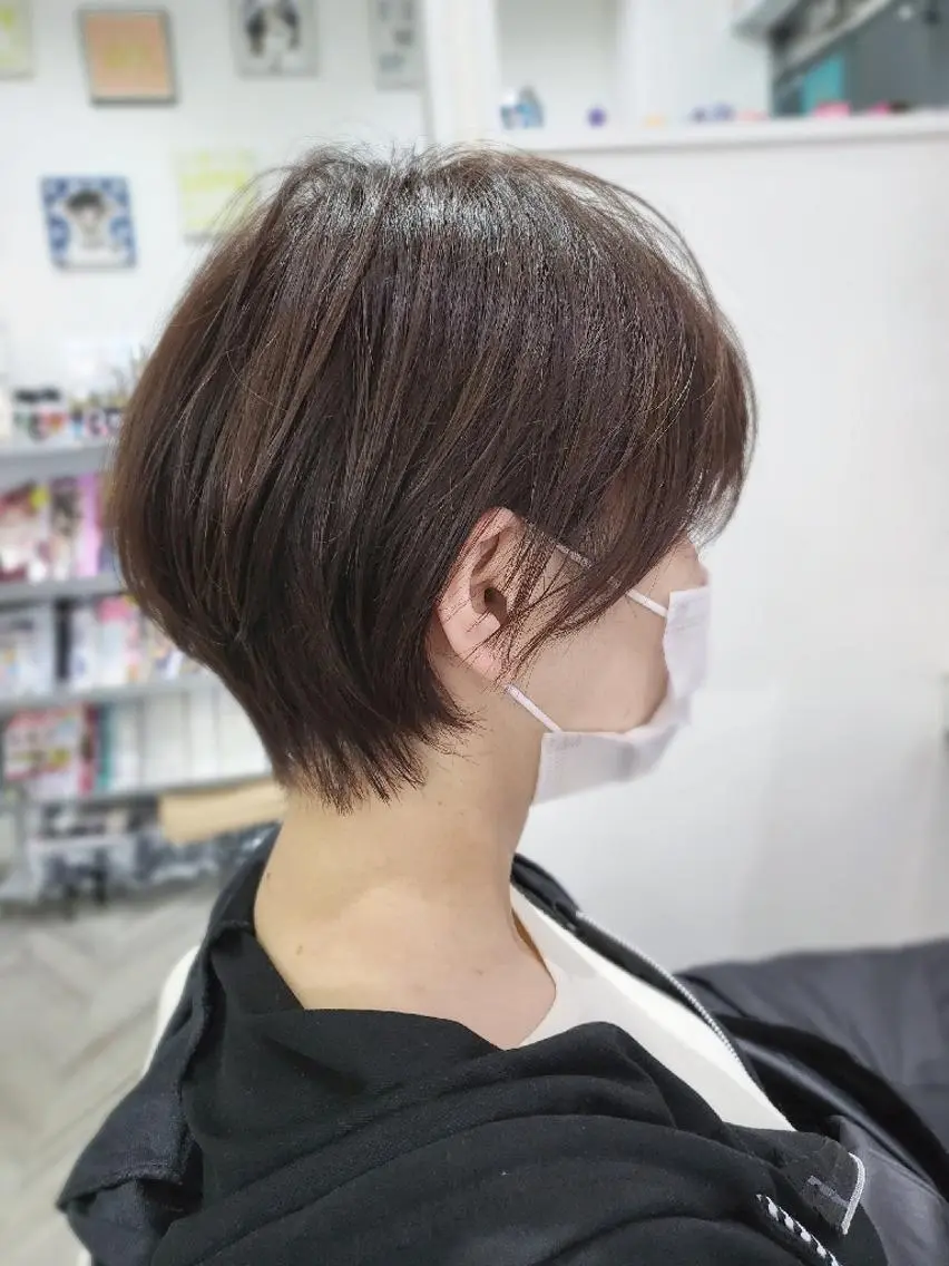 ショート ヘアアレンジ カラー ショートボブ ボブ ショートヘア ナカシマ  アユミのヘアスタイル