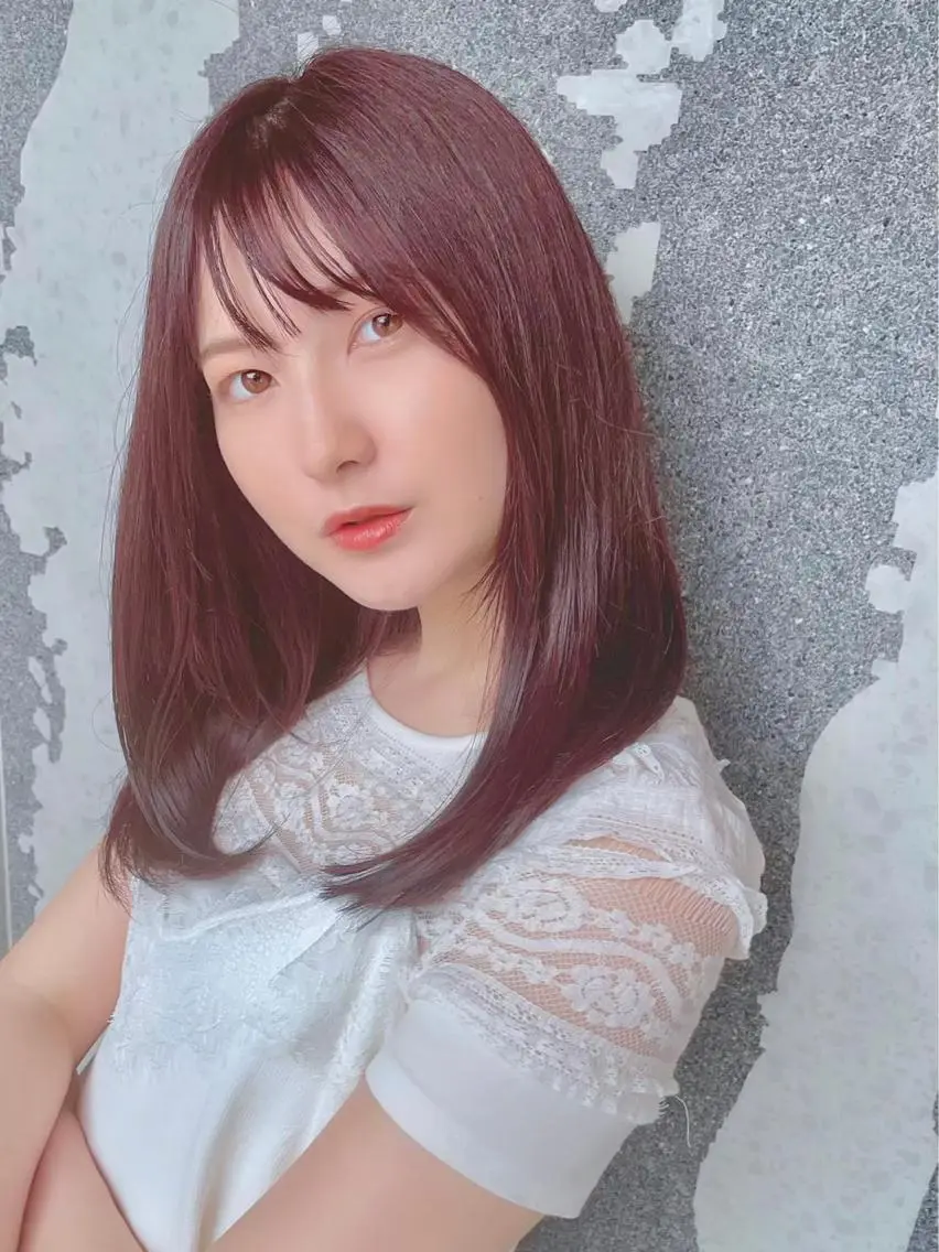 ロング カラー ヘアアレンジ ピンクカラー 【公式】amble luxe池袋東口🩷のヘアスタイル
