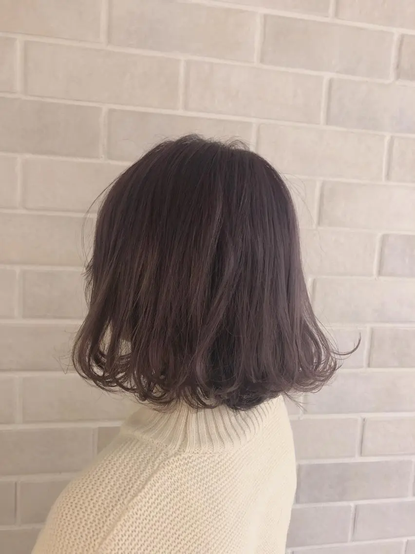ショート カラー ベージュカラー バイオレットカラー ヘアカラー 湯田実津希🤎 ﾐﾙｸﾃｨ専門のヘアスタイル