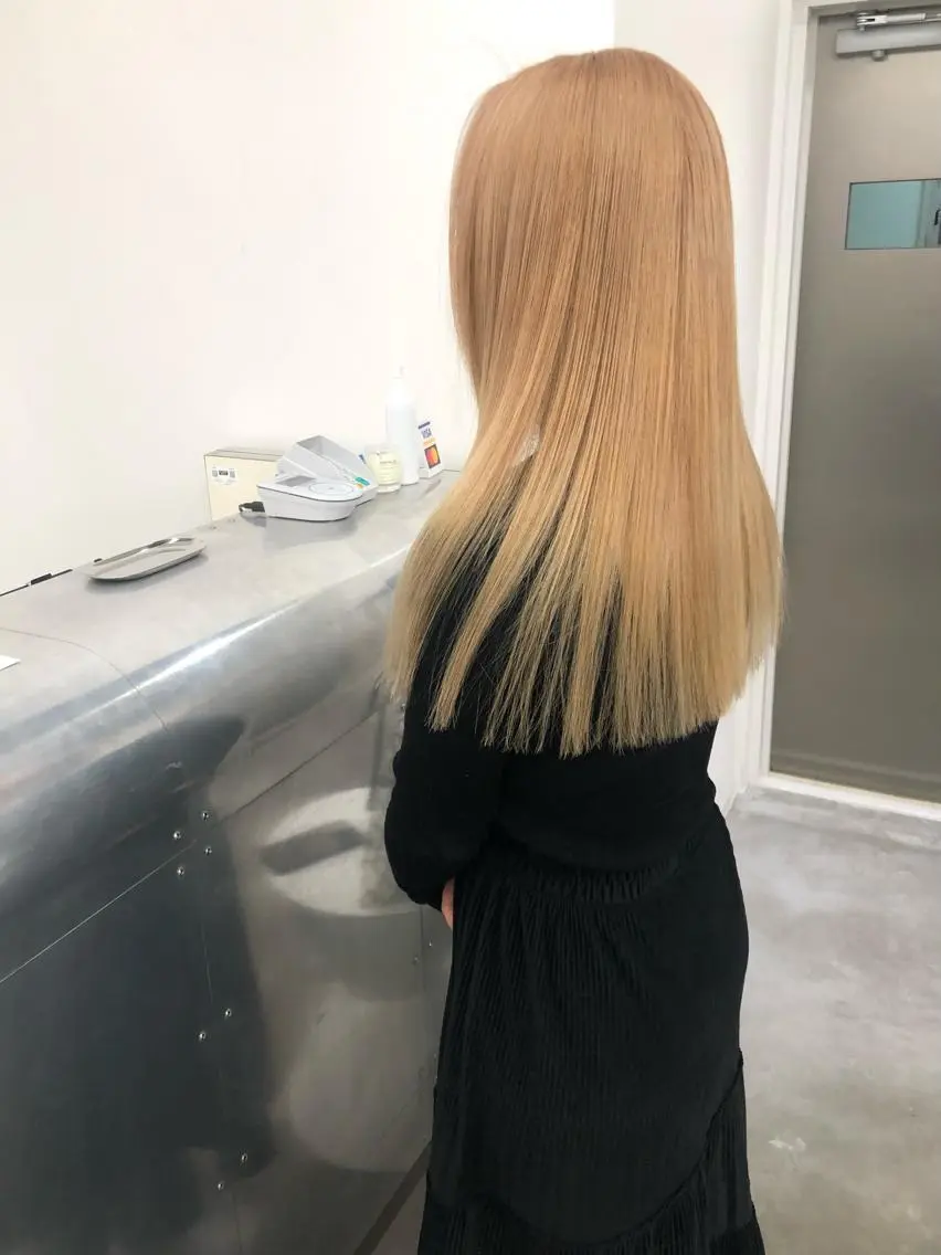 ロング カラー ショートボブ ブリーチ ケアブリーチ ハイライトカラー ハイトーンカラー カット ヘアカラー KEPKA ヤマグチ 天神 今泉のヘアスタイル