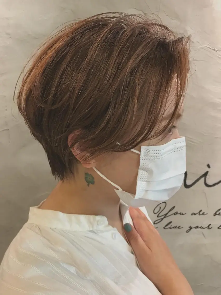 ショート ショートヘア カット ヘアカラー トリートメント ayane⭐️ボブ・ ショート・パーマのヘアスタイル
