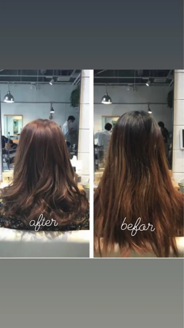 ロング 髪質改善 岩尾 志保のヘアスタイル