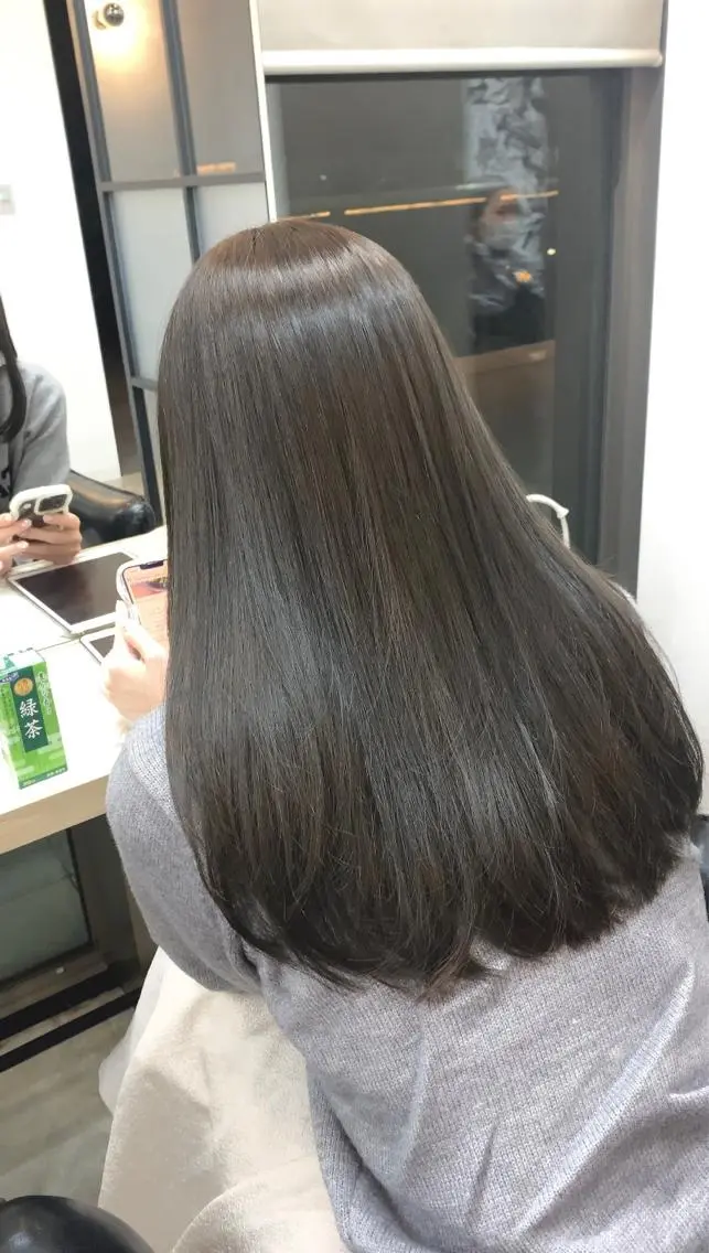 ロング カラー カット ヘアカラー トリートメント ヘッドスパ 韓国レイヤー✨ yasuko銀座のヘアスタイル