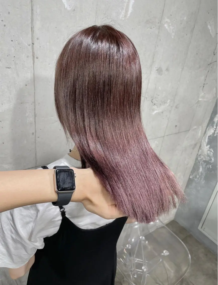 ミディアム カラー ヘアカラー トリートメント ヘッドスパ ヘアセット ベージュカラー💖 やすひろのヘアスタイル
