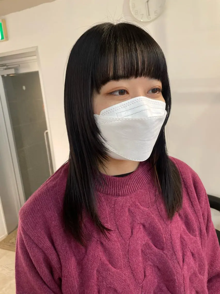 ロング カラー 顔まわりレイヤー レイヤーカット ロング カット ヘアカラー トリートメント fit/ madokaのヘアスタイル